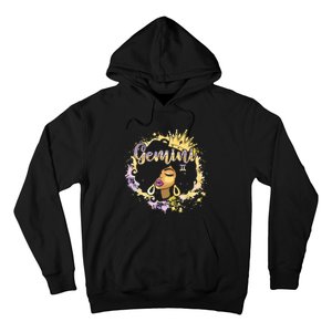 Black Women Birthday Melanin Girl Gemini Queen Hoodie