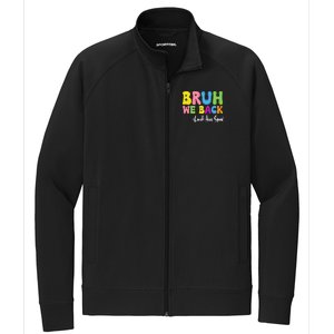 Bruh We Back Happy First Day Of School Lunch Hero Squad Gift Stretch Full-Zip Cadet Jacket