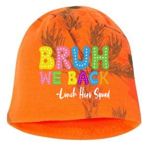 Bruh We Back Happy First Day Of School Lunch Hero Squad Gift Kati - Camo Knit Beanie