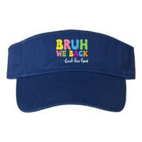 Bruh We Back Happy First Day Of School Lunch Hero Squad Gift Valucap Bio-Washed Visor