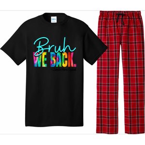 Bruh We Back Happy First Day Of School Lunch Hero Squad Funny Gift Pajama Set