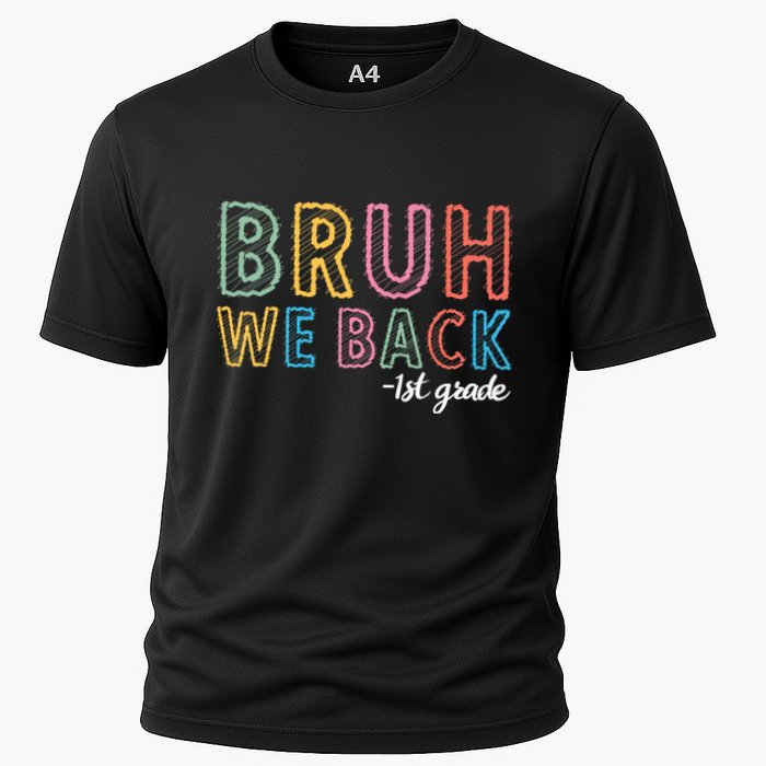 Bruh We Back 1st Grade Back To School 2024 Cooling Performance Crew T-Shirt