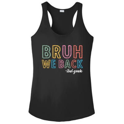 Bruh We Back 2nd Grade Back To School 2024 Ladies PosiCharge Competitor Racerback Tank