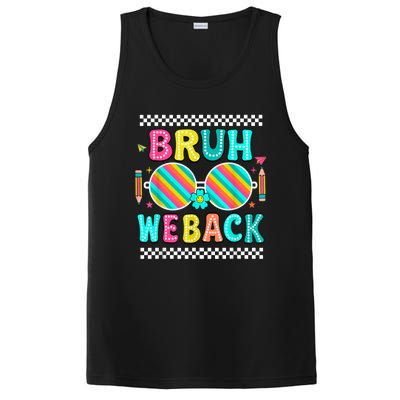 Bruh We Back To School Cute Color Bright Doodle PosiCharge Competitor Tank