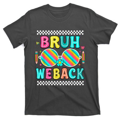 Bruh We Back To School Cute Color Bright Doodle T-Shirt