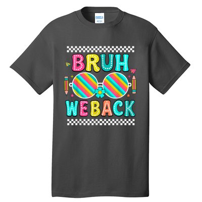 Bruh We Back To School Cute Color Bright Doodle Tall T-Shirt