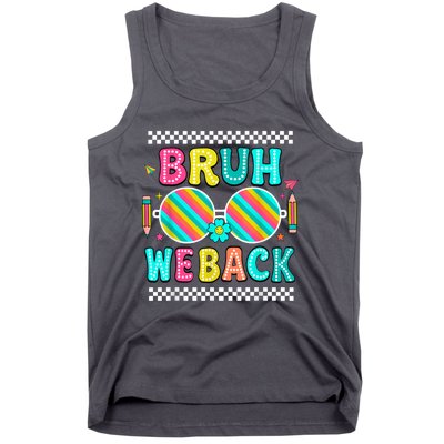 Bruh We Back To School Cute Color Bright Doodle Tank Top