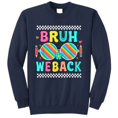 Bruh We Back To School Cute Color Bright Doodle Sweatshirt