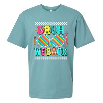 Bruh We Back To School Cute Color Bright Doodle Sueded Cloud Jersey T-Shirt