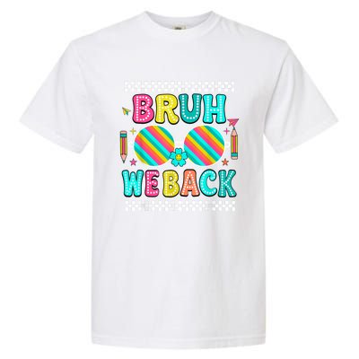 Bruh We Back To School Cute Color Bright Doodle Garment-Dyed Heavyweight T-Shirt