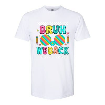 Bruh We Back To School Cute Color Bright Doodle Softstyle CVC T-Shirt