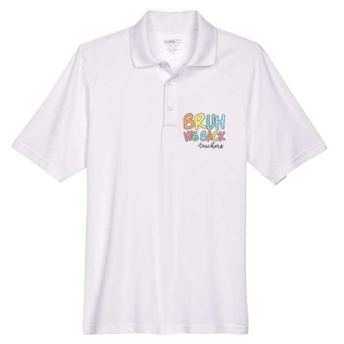 Bruh We Back Retro Back To School Men's Origin Performance Pique Polo