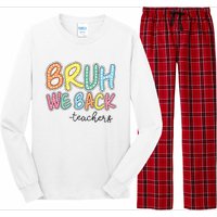 Bruh We Back Retro Back To School Long Sleeve Pajama Set