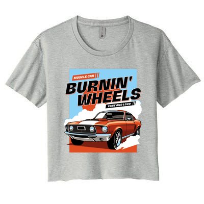 Burnin Wheels Women's Crop Top Tee