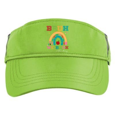 Bruh We Back Teachers RạInbow Adult Drive Performance Visor