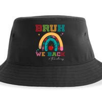 Bruh We Back Teachers RạInbow Sustainable Bucket Hat