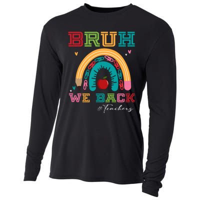 Bruh We Back Teachers RạInbow Cooling Performance Long Sleeve Crew