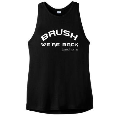 Bruh WeRe Back Teachers First Day Back To School Gift Ladies PosiCharge Tri-Blend Wicking Tank