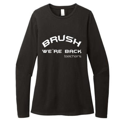 Bruh WeRe Back Teachers First Day Back To School Gift Womens CVC Long Sleeve Shirt