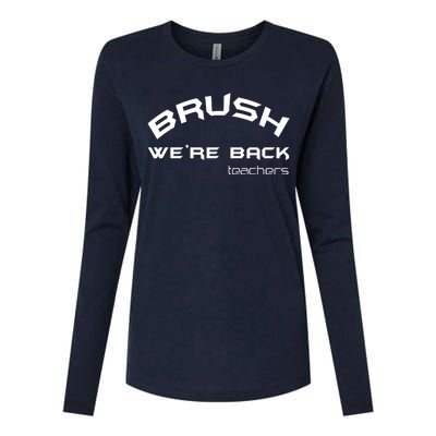 Bruh WeRe Back Teachers First Day Back To School Gift Womens Cotton Relaxed Long Sleeve T-Shirt