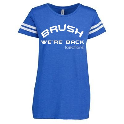 Bruh WeRe Back Teachers First Day Back To School Gift Enza Ladies Jersey Football T-Shirt