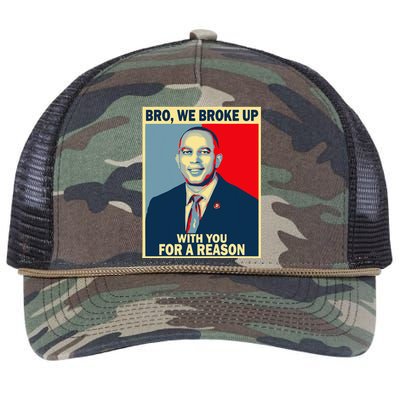 Bro We Broke Up With You For A Reason Retro Rope Trucker Hat Cap