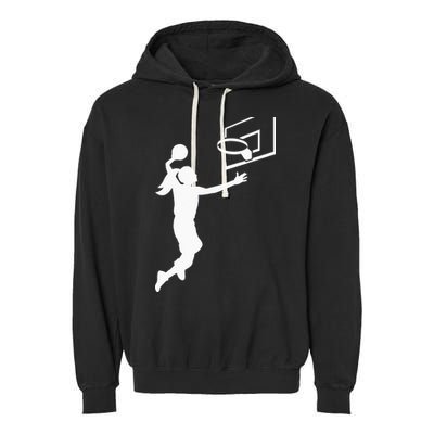 Basketball Woman BBall Garment-Dyed Fleece Hoodie