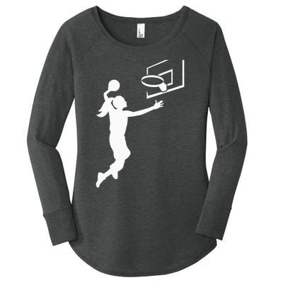 Basketball Woman BBall Women's Perfect Tri Tunic Long Sleeve Shirt