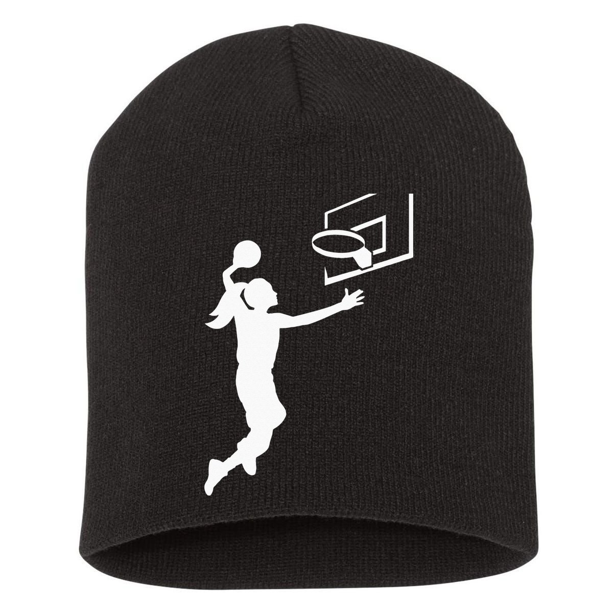 Basketball Woman BBall Short Acrylic Beanie