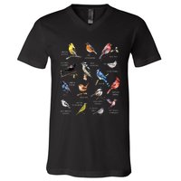 Bird Watching Bird Watcher Bird Lover Birder Birding Nerd V-Neck T-Shirt