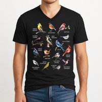 Bird Watching Bird Watcher Bird Lover Birder Birding Nerd V-Neck T-Shirt