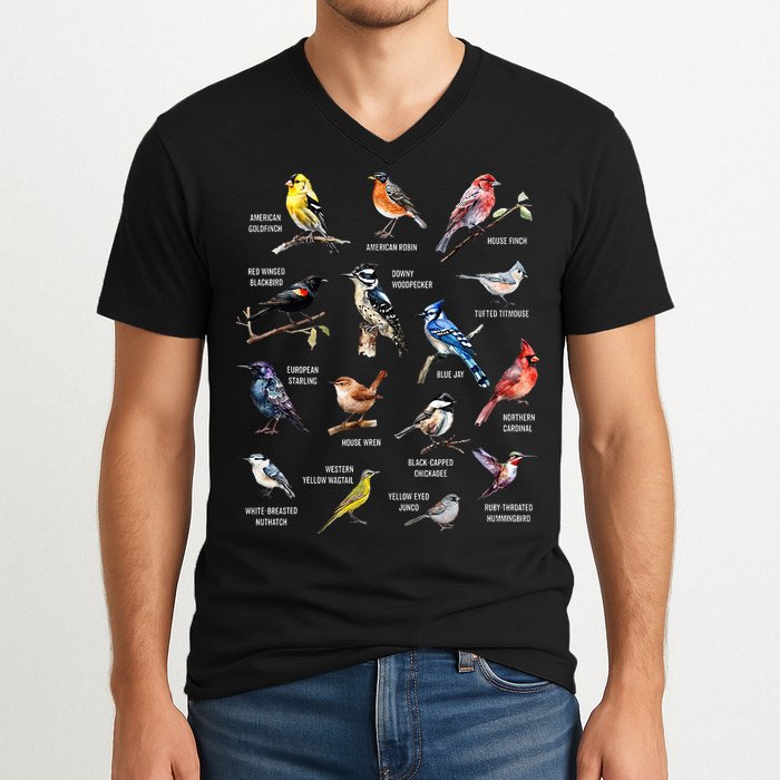 Bird Watching Bird Watcher Bird Lover Birder Birding Nerd V-Neck T-Shirt