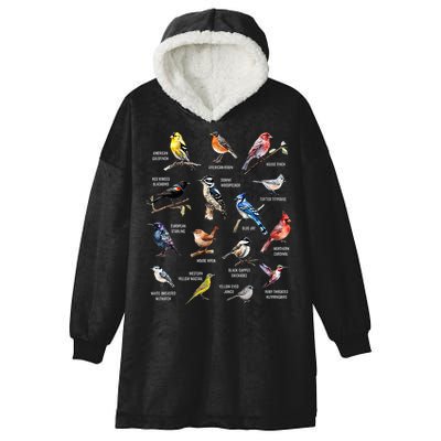 Bird Watching Bird Watcher Bird Lover Birder Birding Nerd Hooded Wearable Blanket