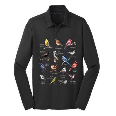 Bird Watching Bird Watcher Bird Lover Birder Birding Nerd Silk Touch Performance Long Sleeve Polo