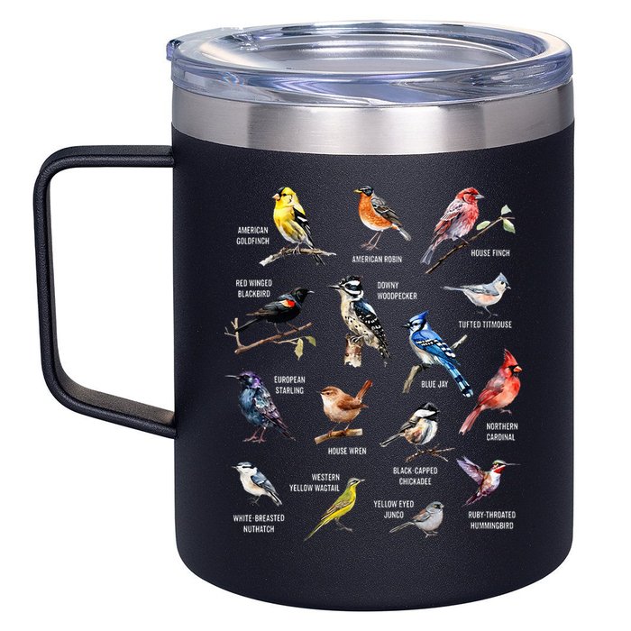 Bird Watching Bird Watcher Bird Lover Birder Birding Nerd 12oz Stainless Steel Coffee Mug