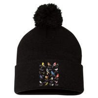 Bird Watching Bird Watcher Bird Lover Birder Birding Nerd Pom Pom 12in Knit Beanie