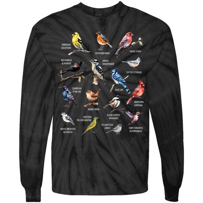 Bird Watching Bird Watcher Bird Lover Birder Birding Nerd Tie-Dye Long Sleeve Shirt