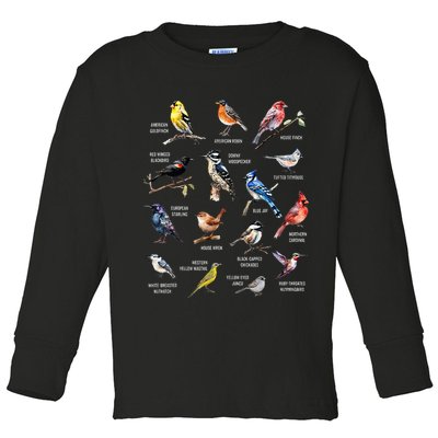 Bird Watching Bird Watcher Bird Lover Birder Birding Nerd Toddler Long Sleeve Shirt