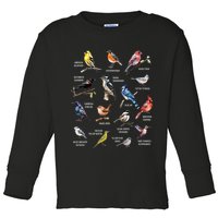 Bird Watching Bird Watcher Bird Lover Birder Birding Nerd Toddler Long Sleeve Shirt