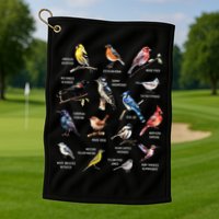 Bird Watching Bird Watcher Bird Lover Birder Birding Nerd Golf Towel