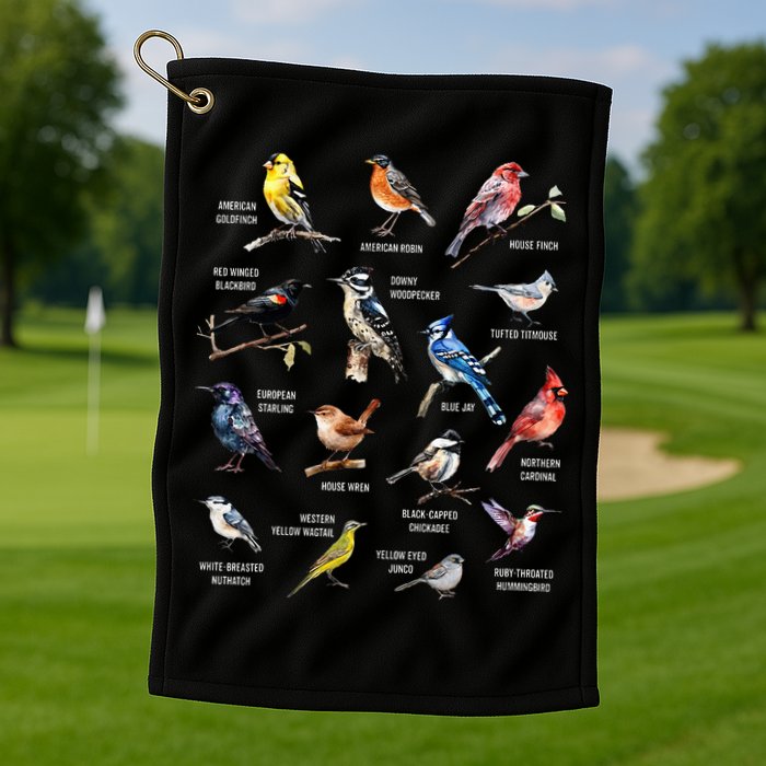 Bird Watching Bird Watcher Bird Lover Birder Birding Nerd Golf Towel