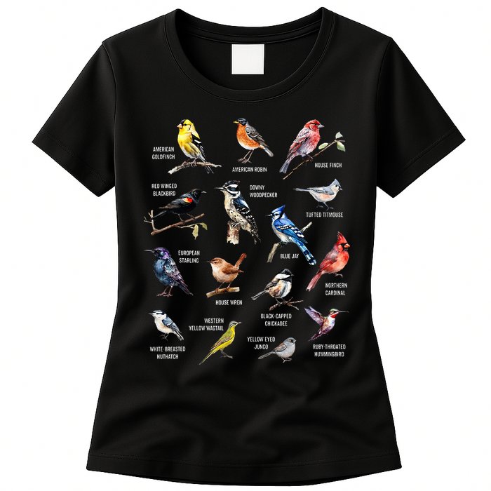 Bird Watching Bird Watcher Bird Lover Birder Birding Nerd Womens T-Shirt