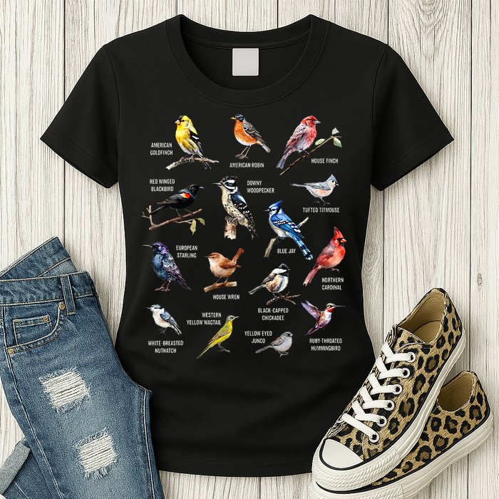 Bird Watching Bird Watcher Bird Lover Birder Birding Nerd Womens T-Shirt