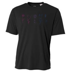 Bisexual Wildflower Bi Pride Bi Pride Bisexual Pride Cooling Performance Crew T-Shirt