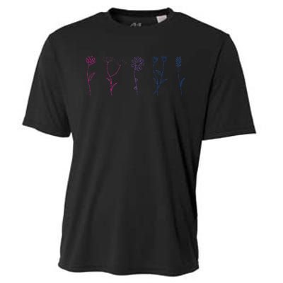 Bisexual Wildflower Bi Pride Bi Pride Bisexual Pride Cooling Performance Crew T-Shirt