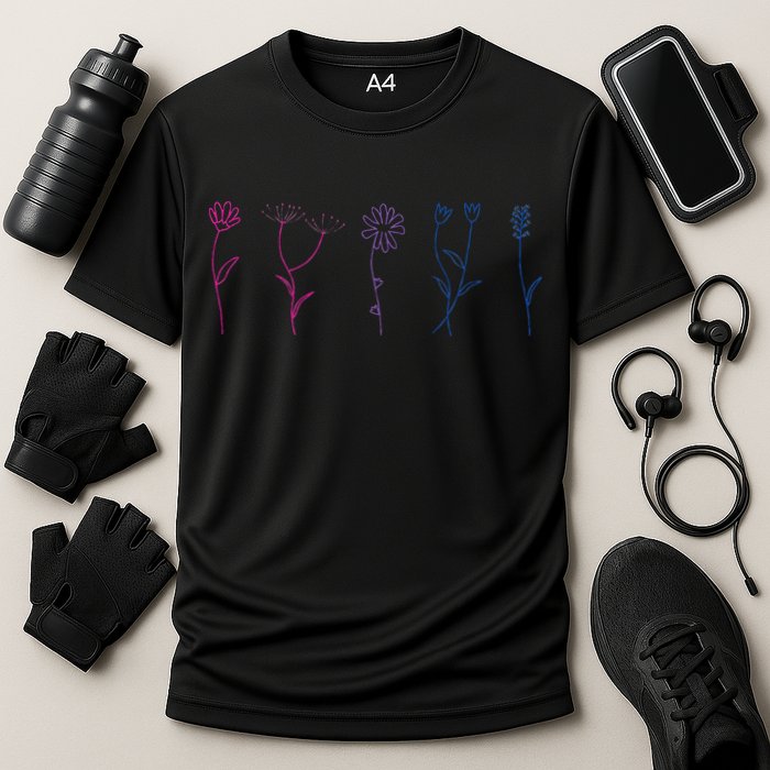 Bisexual Wildflower Bi Pride Bi Pride Bisexual Pride Cooling Performance Crew T-Shirt