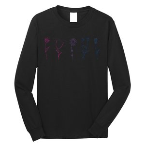 Bisexual Wildflower Bi Pride Bi Pride Bisexual Pride Long Sleeve Shirt