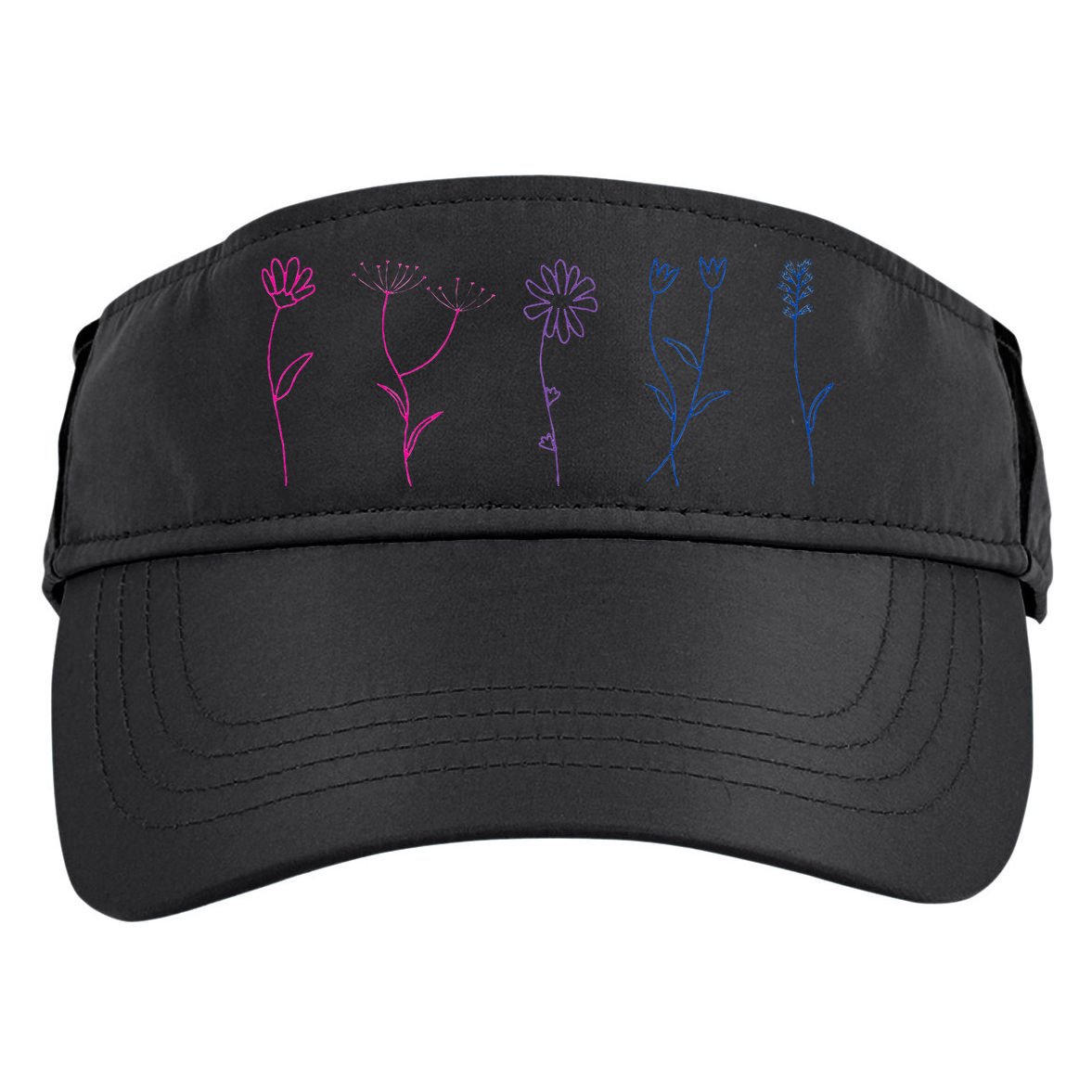 Bisexual Wildflower Bi Pride Bi Pride Bisexual Pride Adult Drive Performance Visor