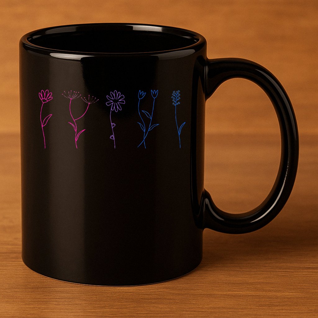 Bisexual Wildflower Bi Pride Bi Pride Bisexual Pride 11oz C Handle Ceramic Mug