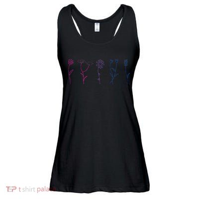 Bisexual Wildflower Bi Pride Bi Pride Bisexual Pride Ladies Essential Flowy Tank